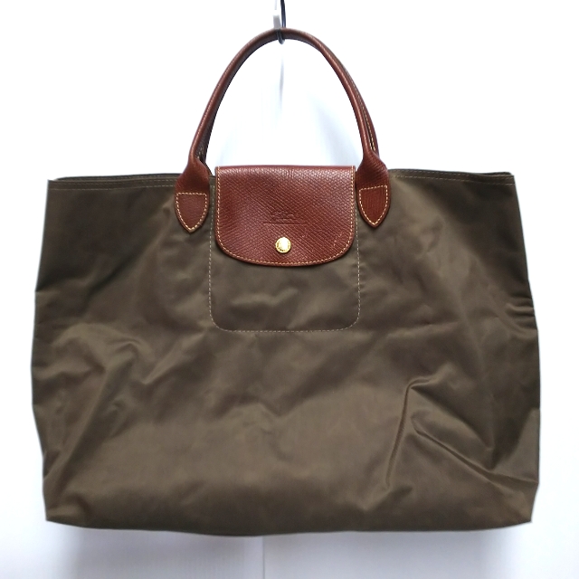 ロンシャン　折りたたみバッグ　カーキ